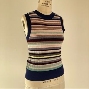 KATE SPADE Stripe Rib Tank Top Sweater Vest